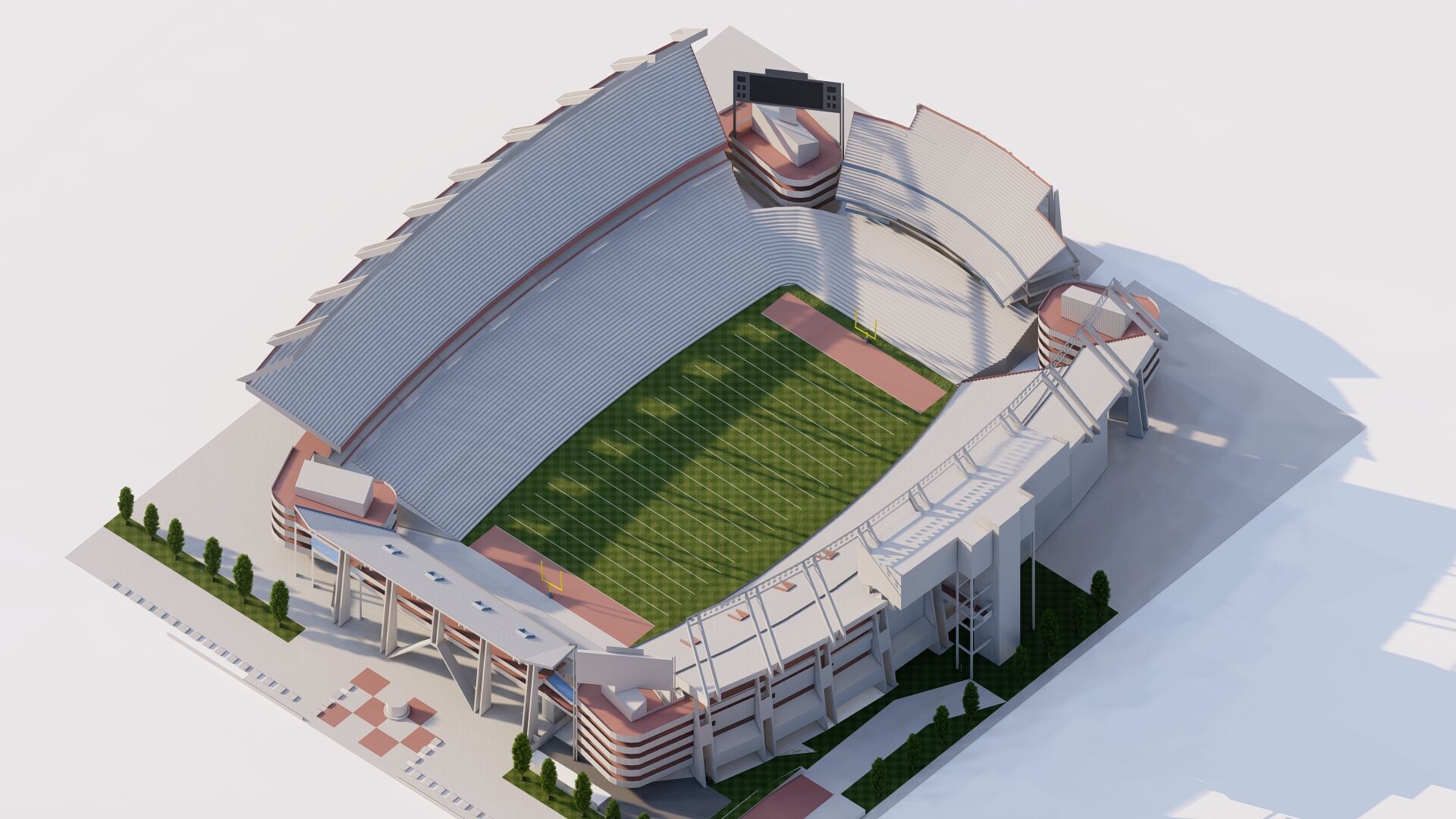 Football Stadium-American football 3D model_4