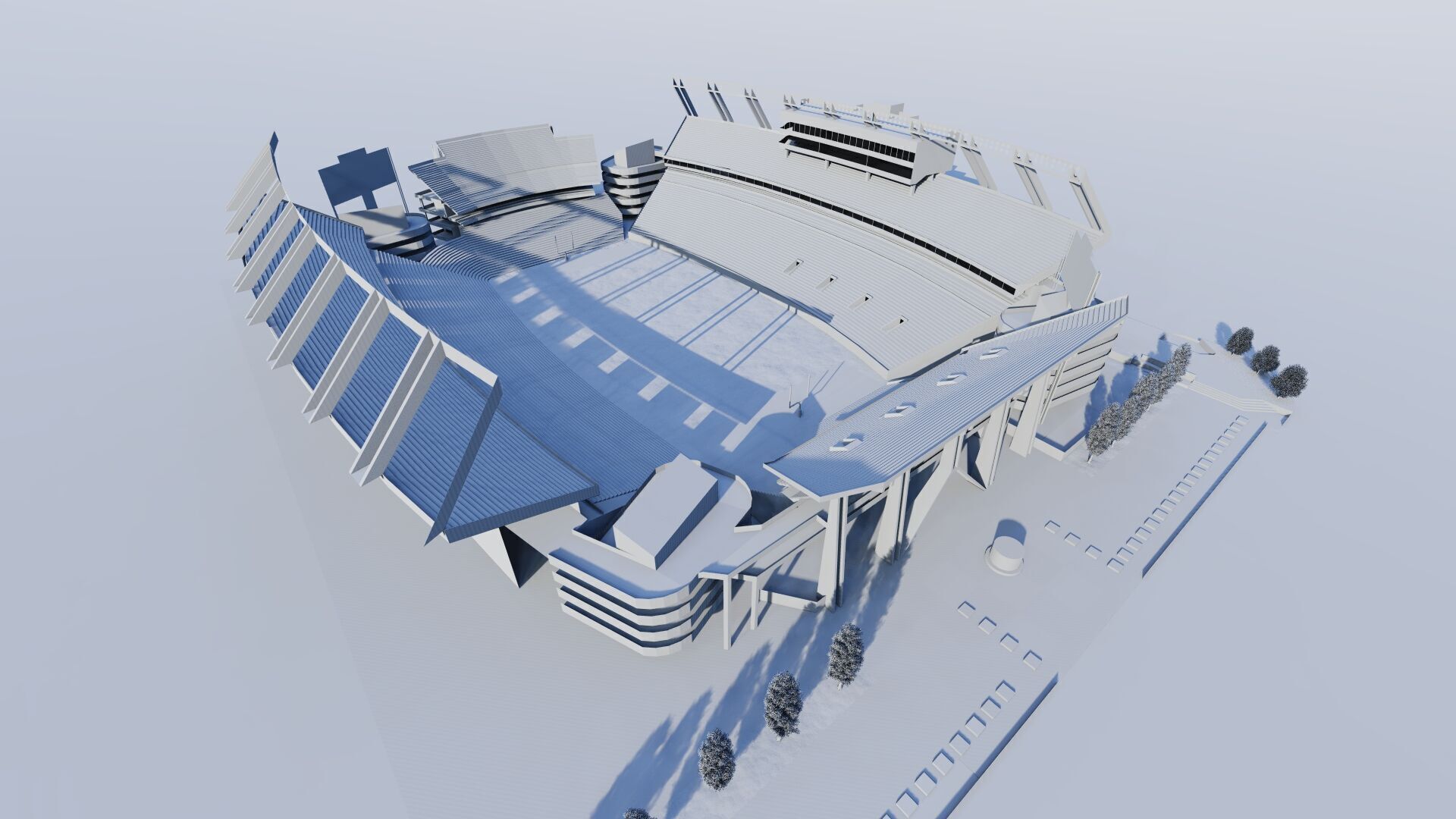 Football Stadium-American football 3D model_6