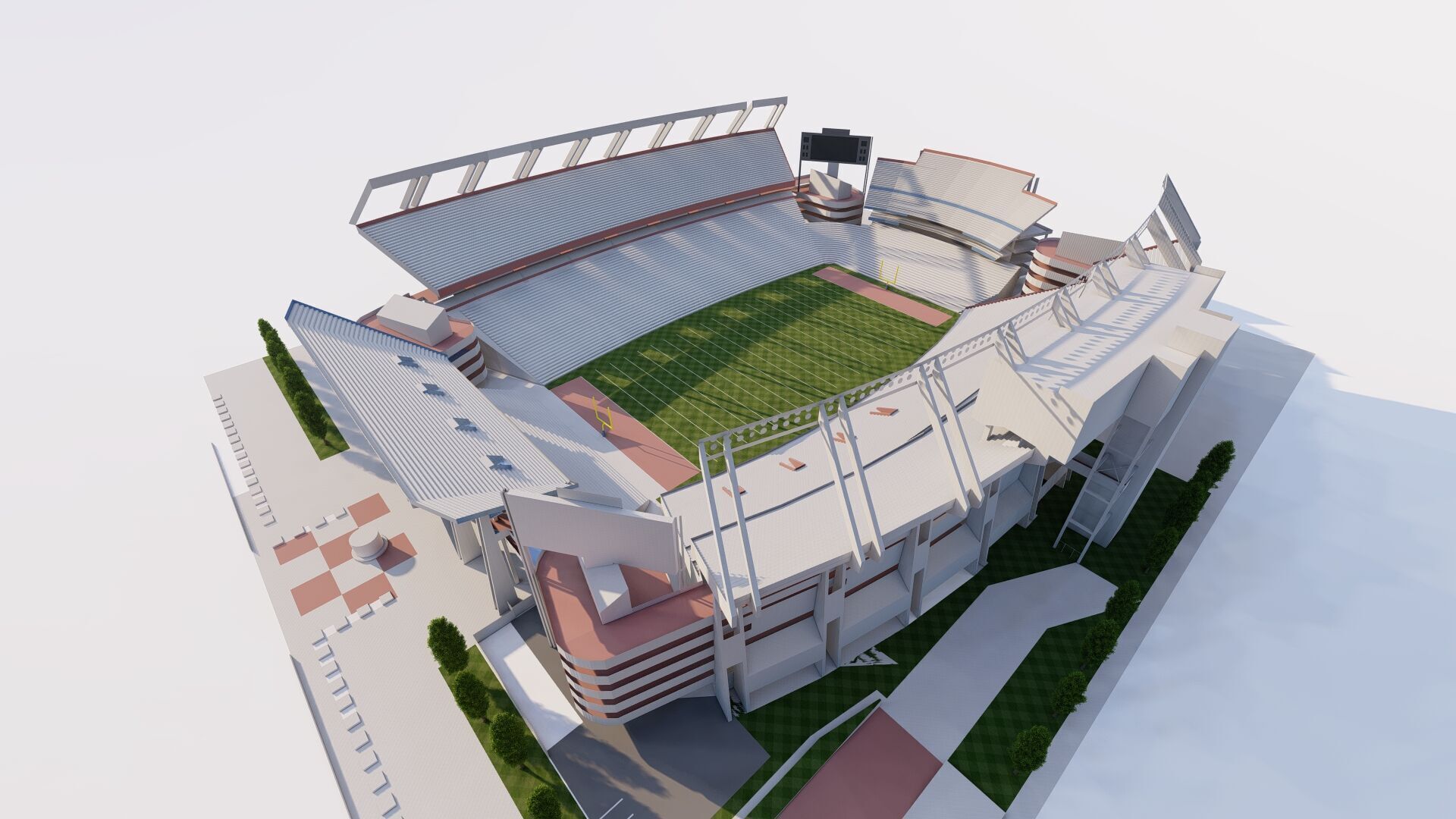 Football Stadium-American football 3D model_2