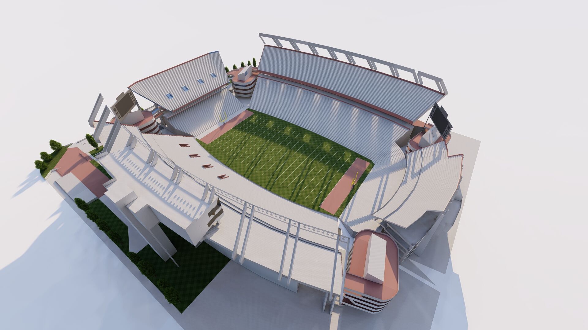 Football Stadium-American football 3D model_13