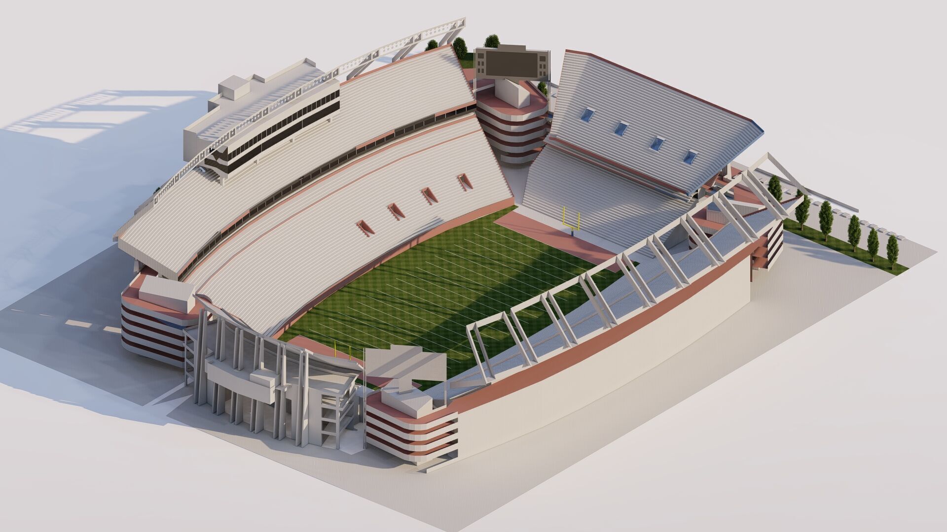 Football Stadium-American football 3D model_5