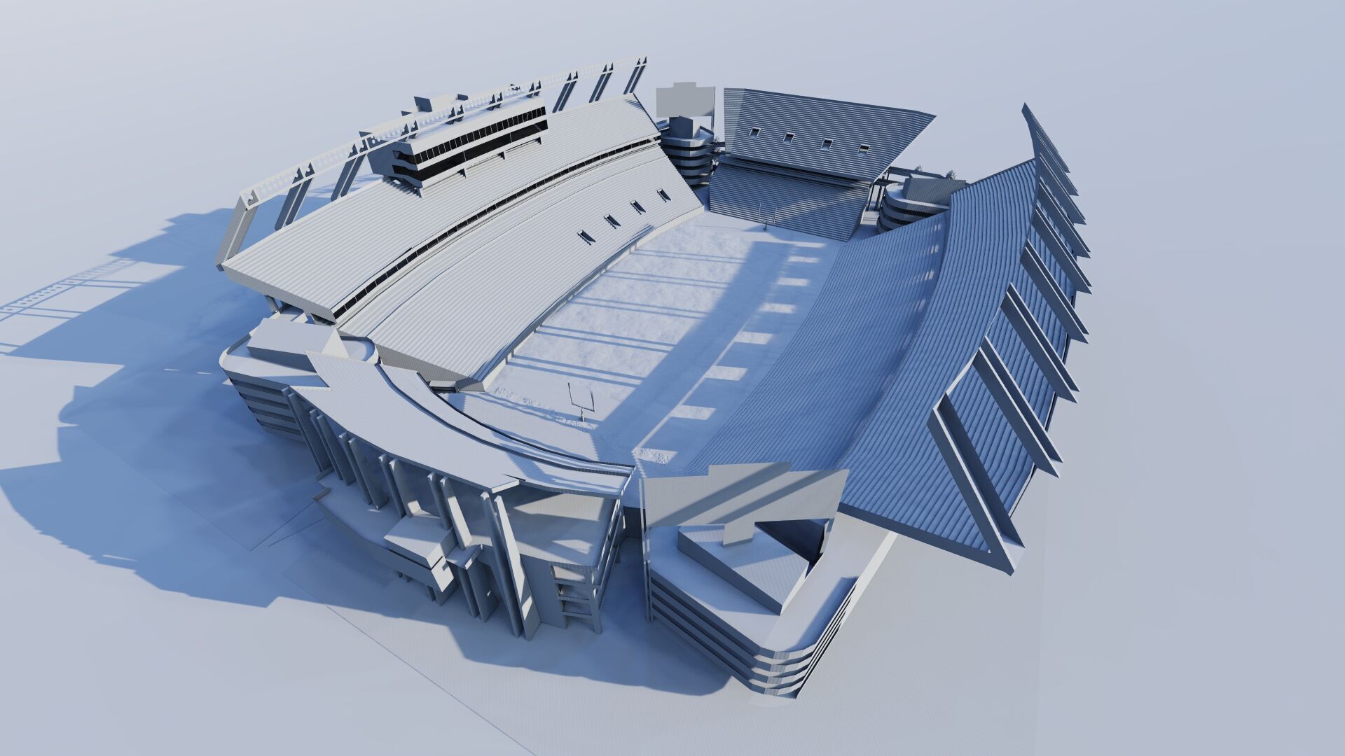 Football Stadium-American football 3D model_10