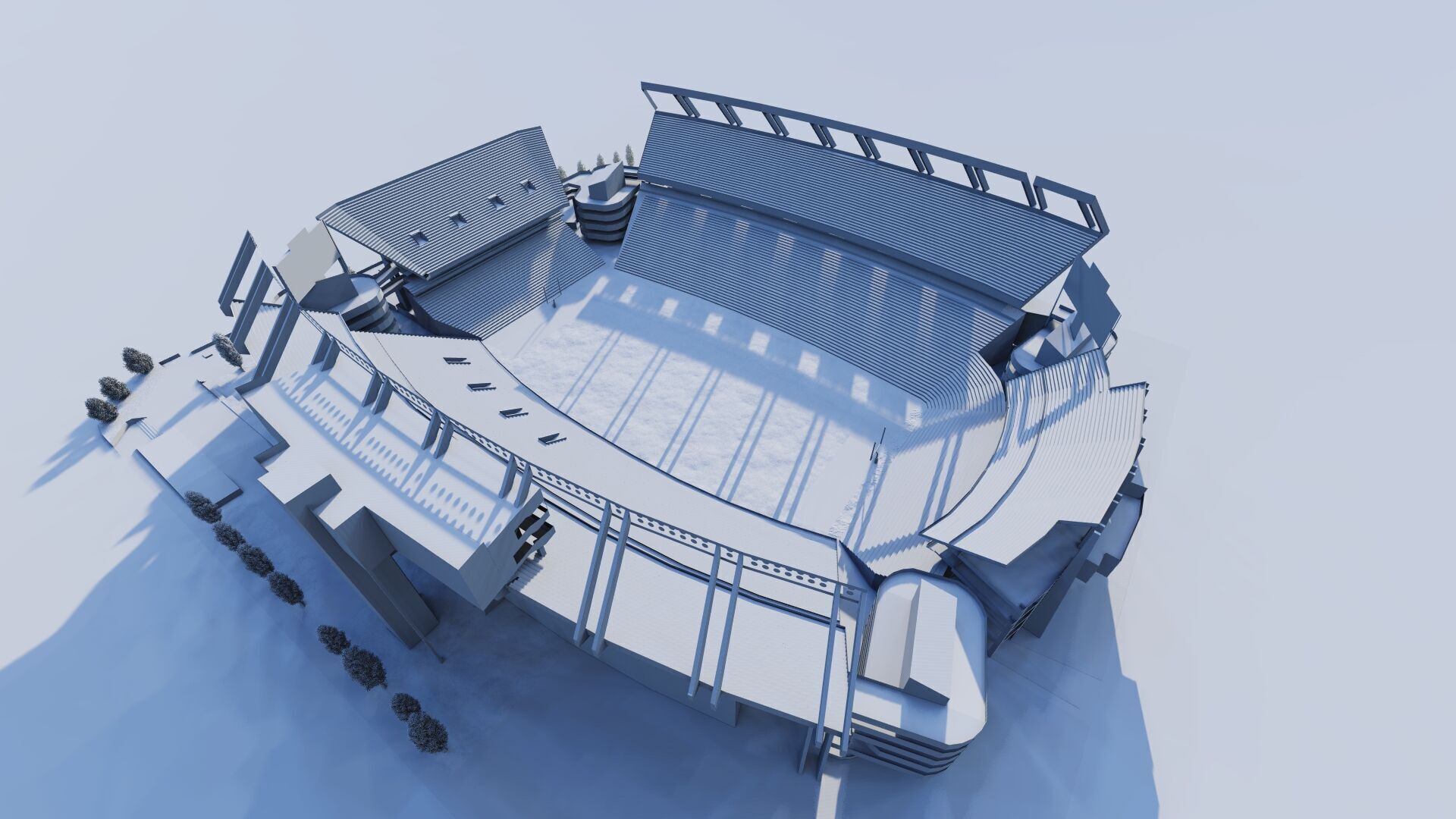 Football Stadium-American football 3D model_14