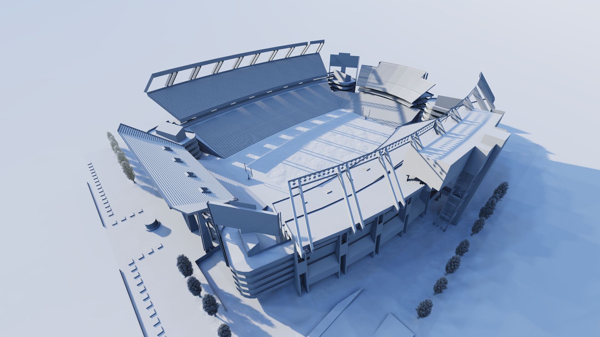 Football Stadium-American football 3D model_15