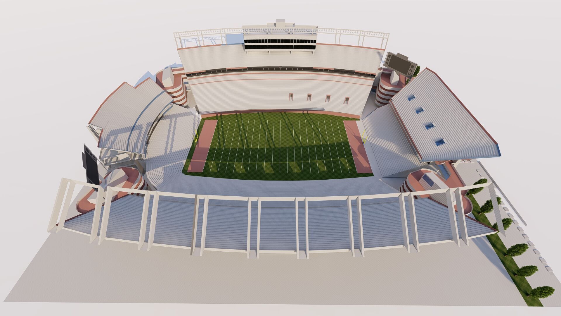Football Stadium-American football 3D model_8