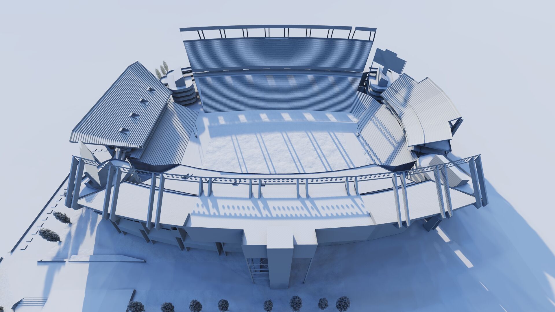 Football Stadium-American football 3D model_16