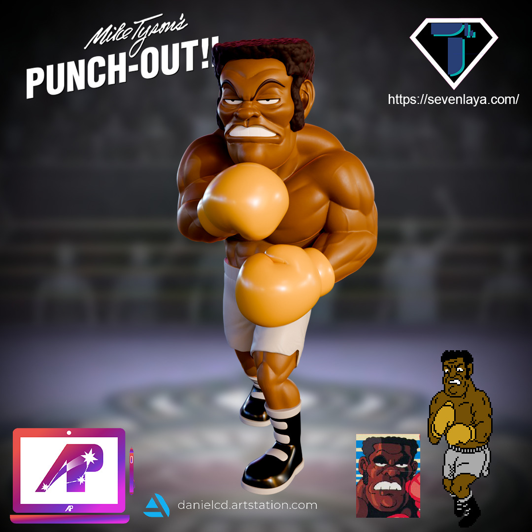 Bald Bull and Mr Sandman Punch Out 3D print model_3