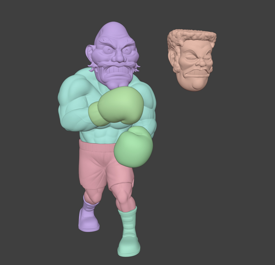 Bald Bull and Mr Sandman Punch Out 3D print model_7