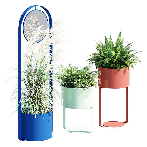 Primavera flower pots 3D model
