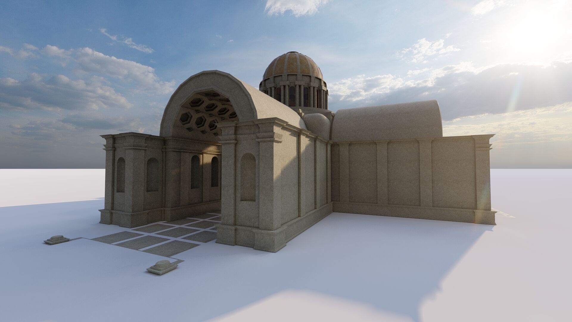 Parthenon-Historical Greek Temple 3D model_6