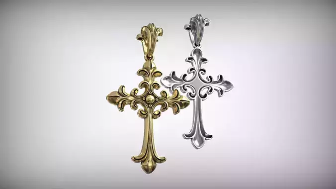 Victorian Gothic Classic Maltese Cross Pendant