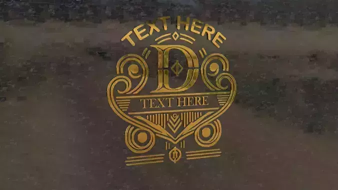 Ornate Vintage Gold Emblem