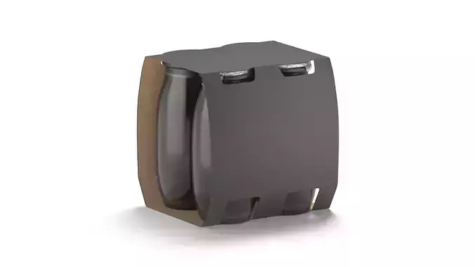 Black Plastic Yogurt Bottle 4 Pack - yoghurt milk  packaging