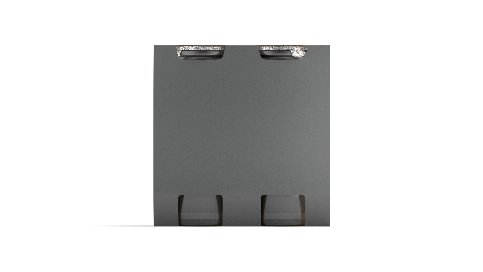 Black Plastic Yogurt Bottle 4 Pack - yoghurt milk  packaging 3D model_2