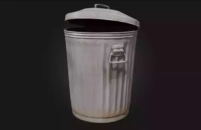 Trash Can Classic  Timeless Urban Utility with a Vintage Touch