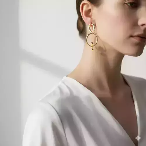 Aurum Orbit  Luxury Minimalist Gold Earrings 