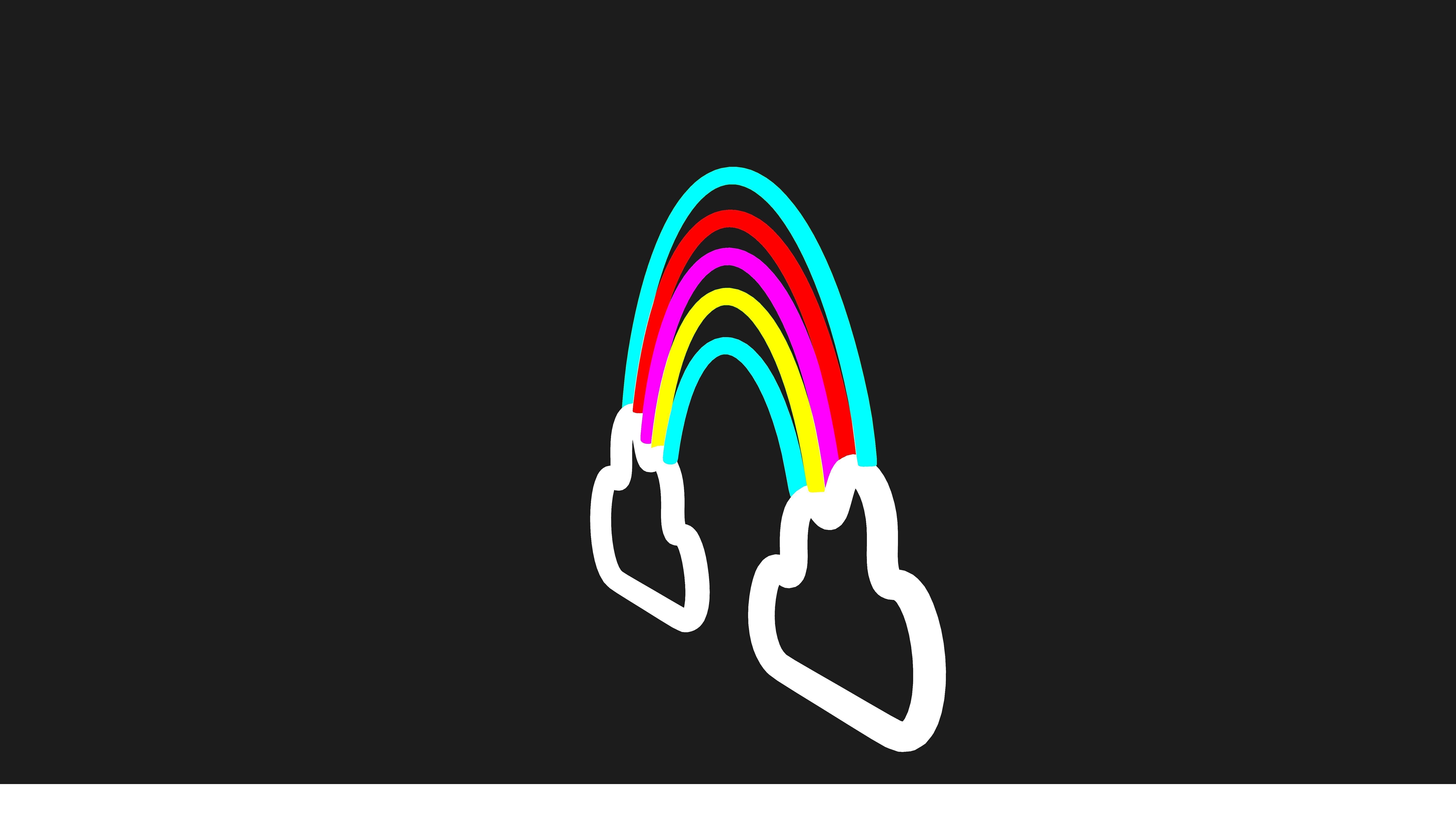 Rainbow Neon Light 3D model_4