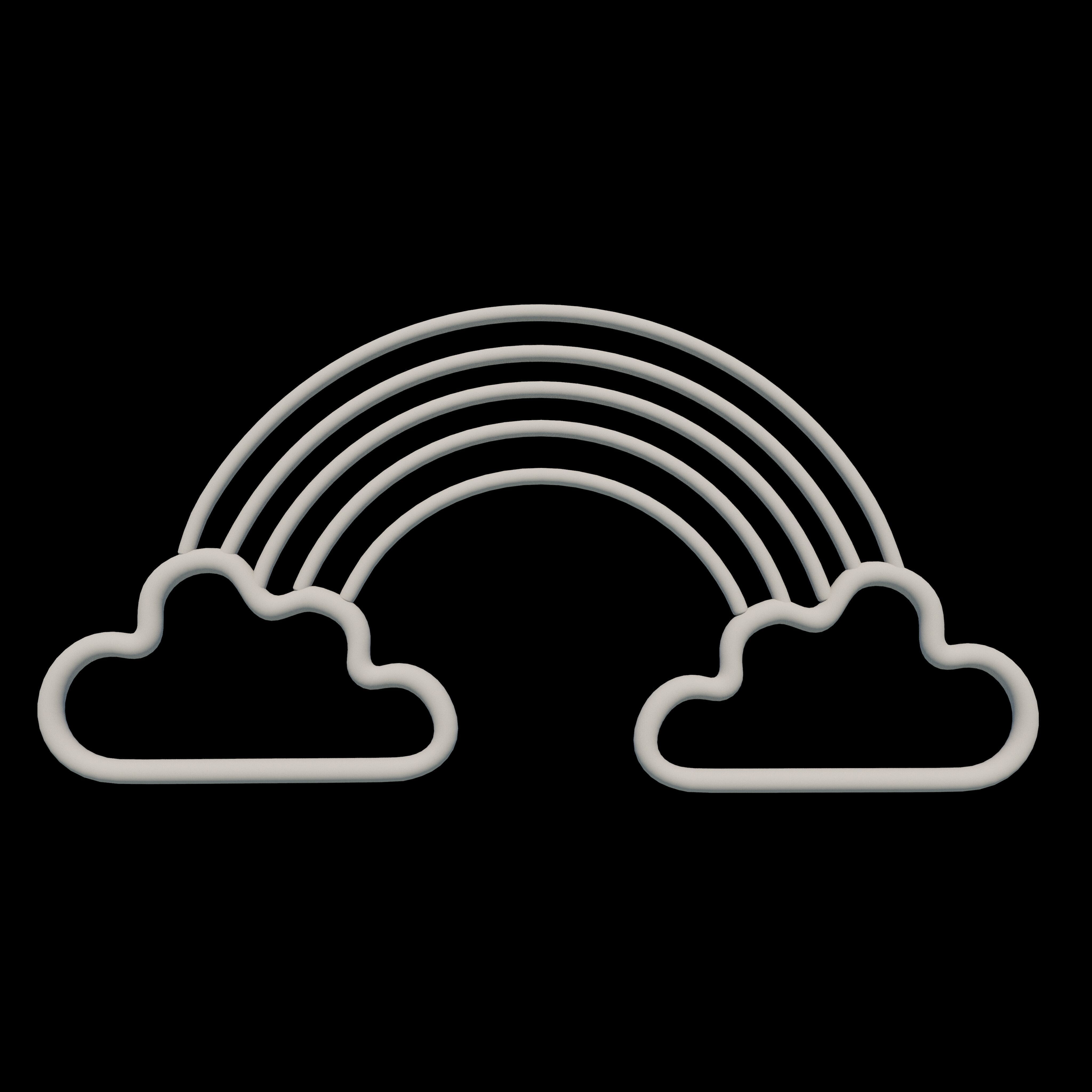 Rainbow Neon Light 3D model_8