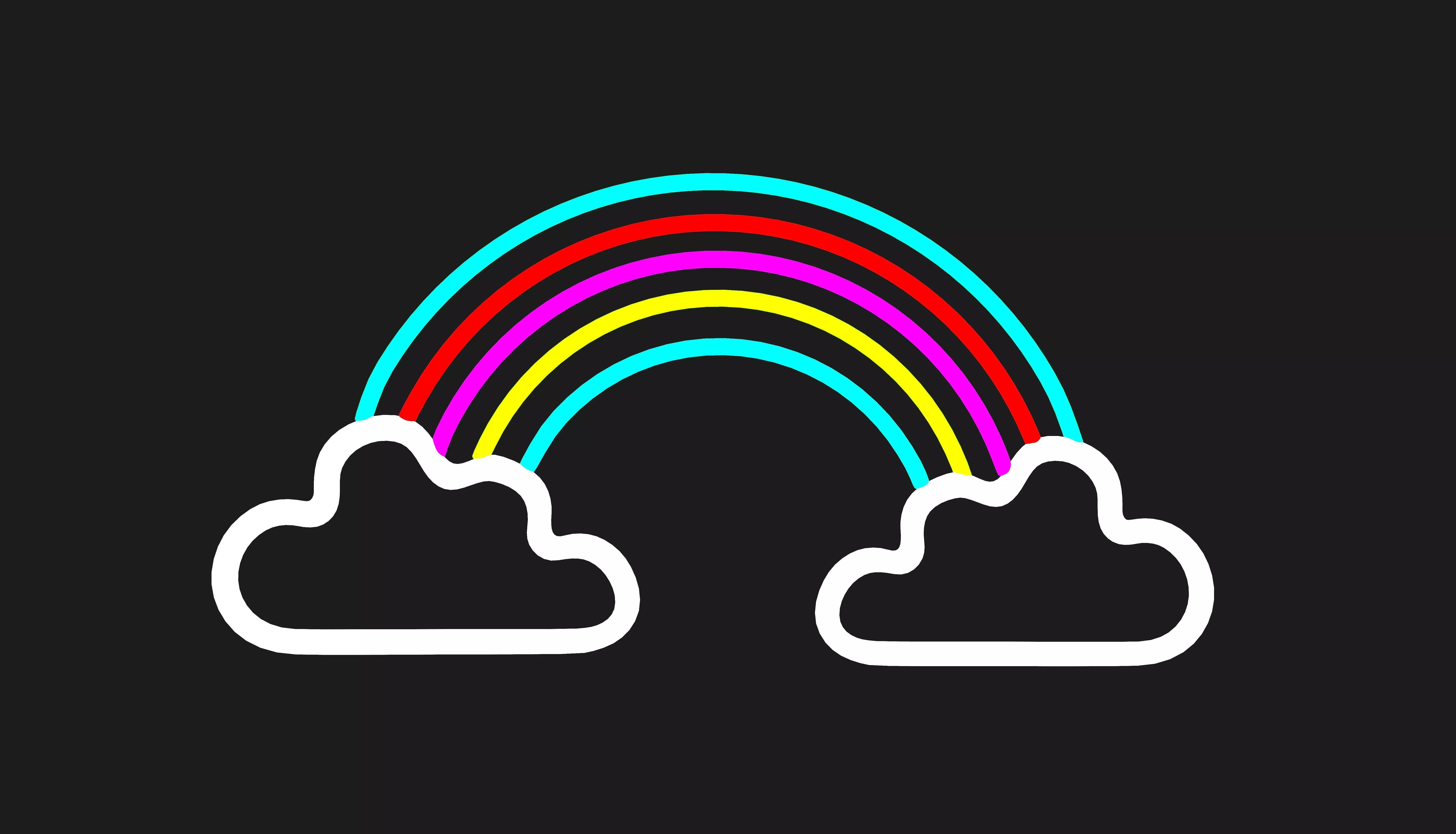 Rainbow Neon Light 3D model_0