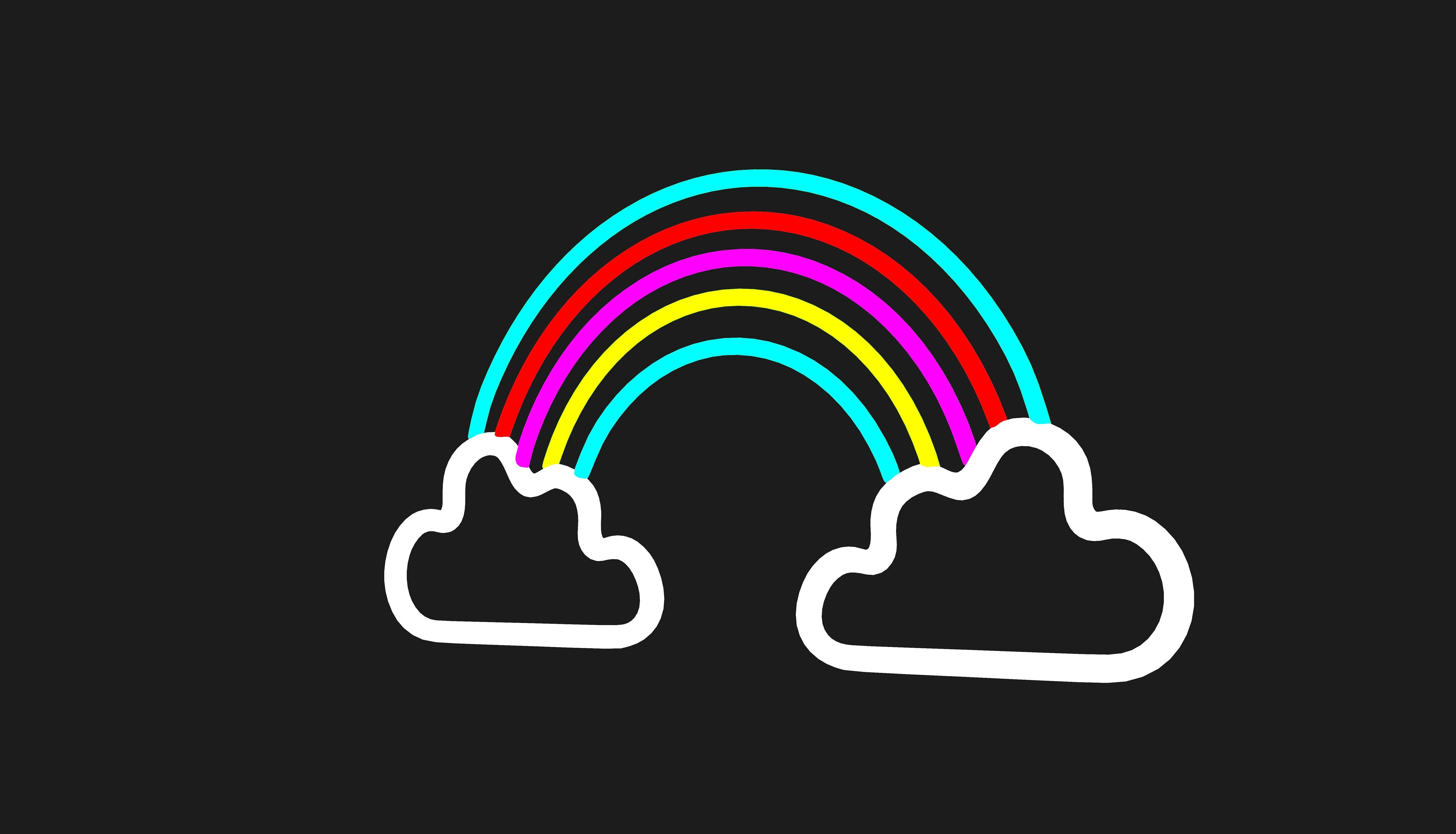 Rainbow Neon Light 3D model_2