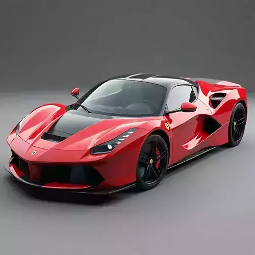 Ferrari HyperSport 3D Model Modern Supercar Design Low-poly 3D model