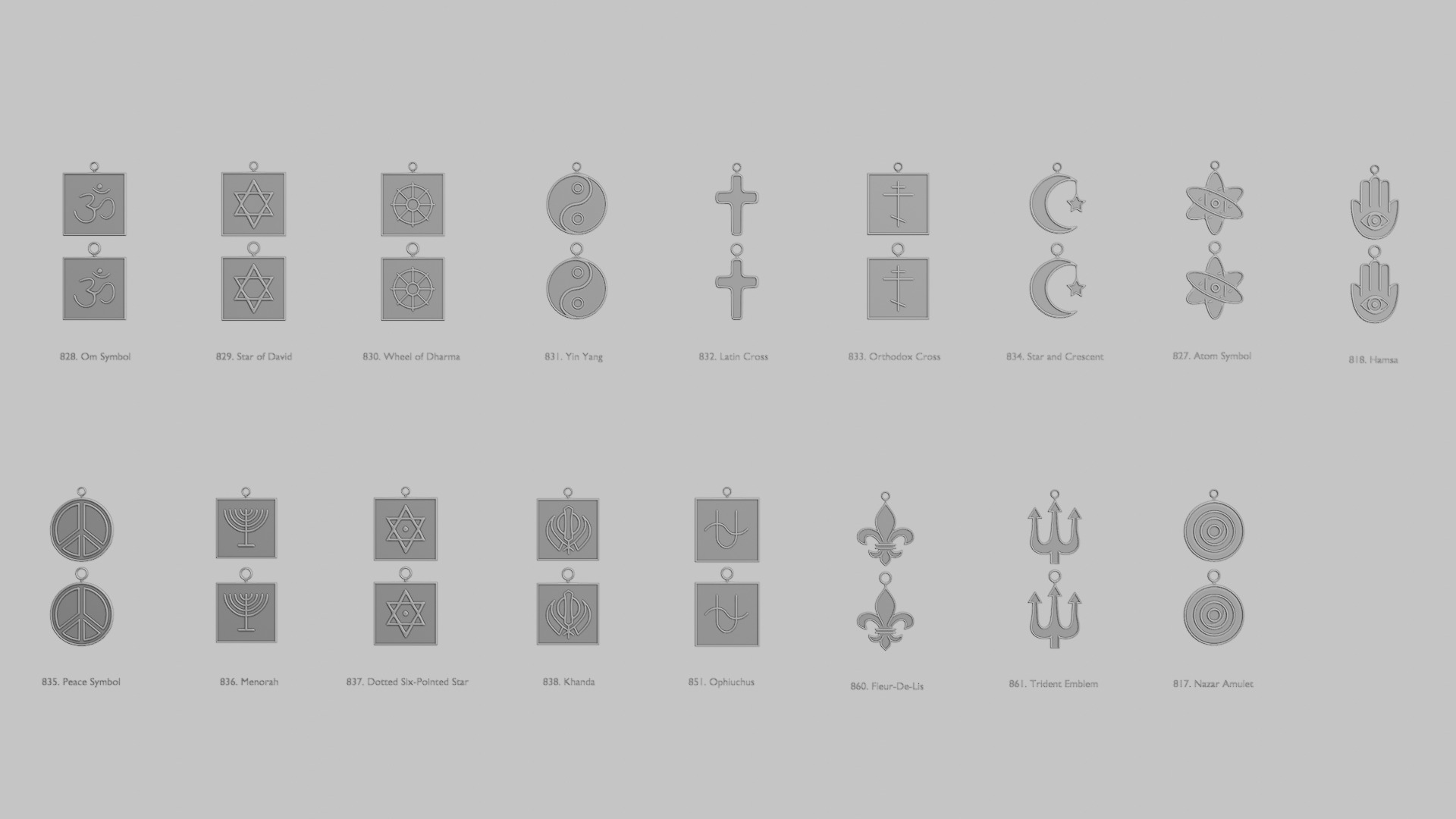 Symbols Pack Signs Identity Spirituality 3D print model_2