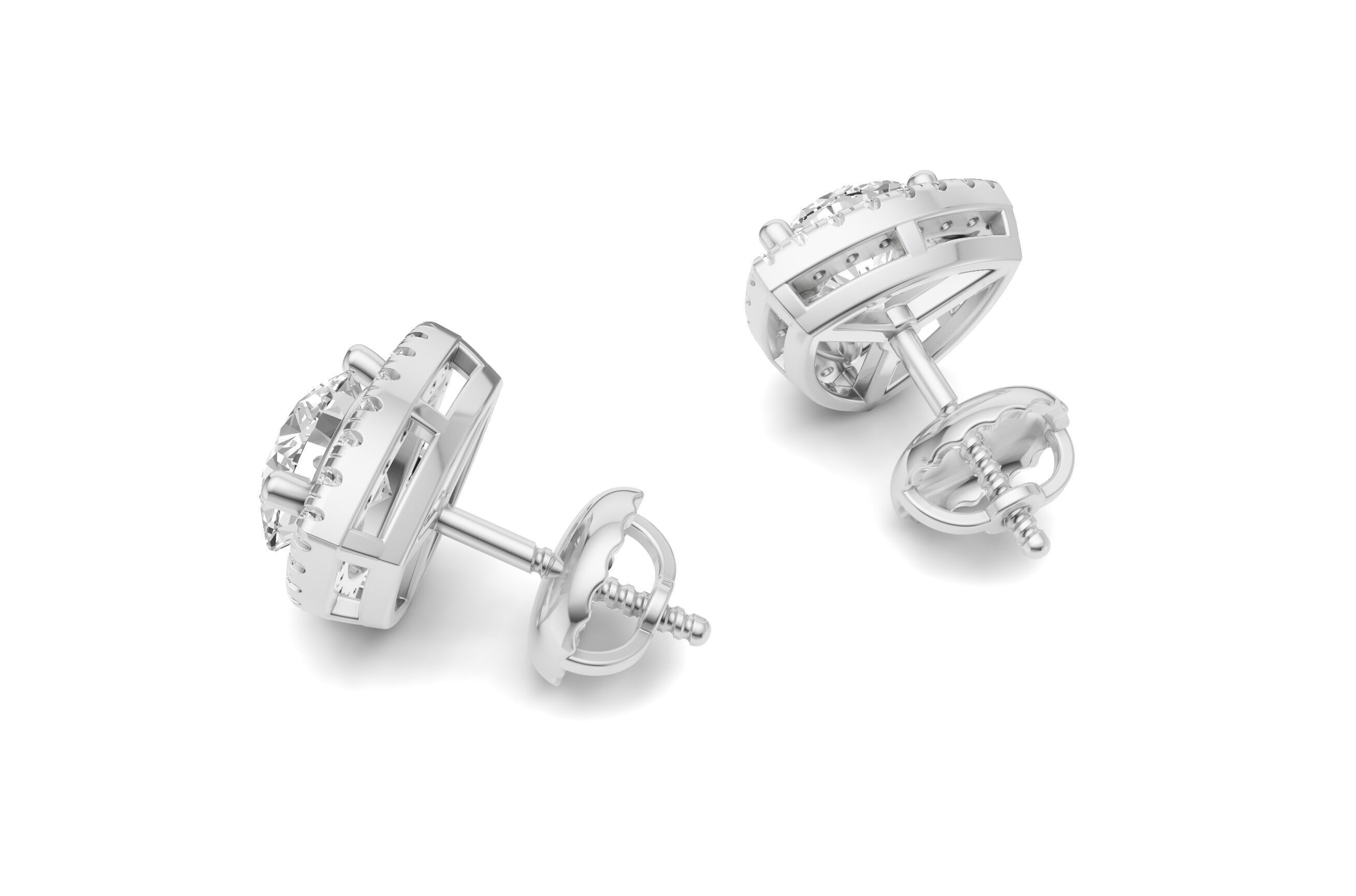 Women Diamond Stud with Pointer Diamond 3D print model_5