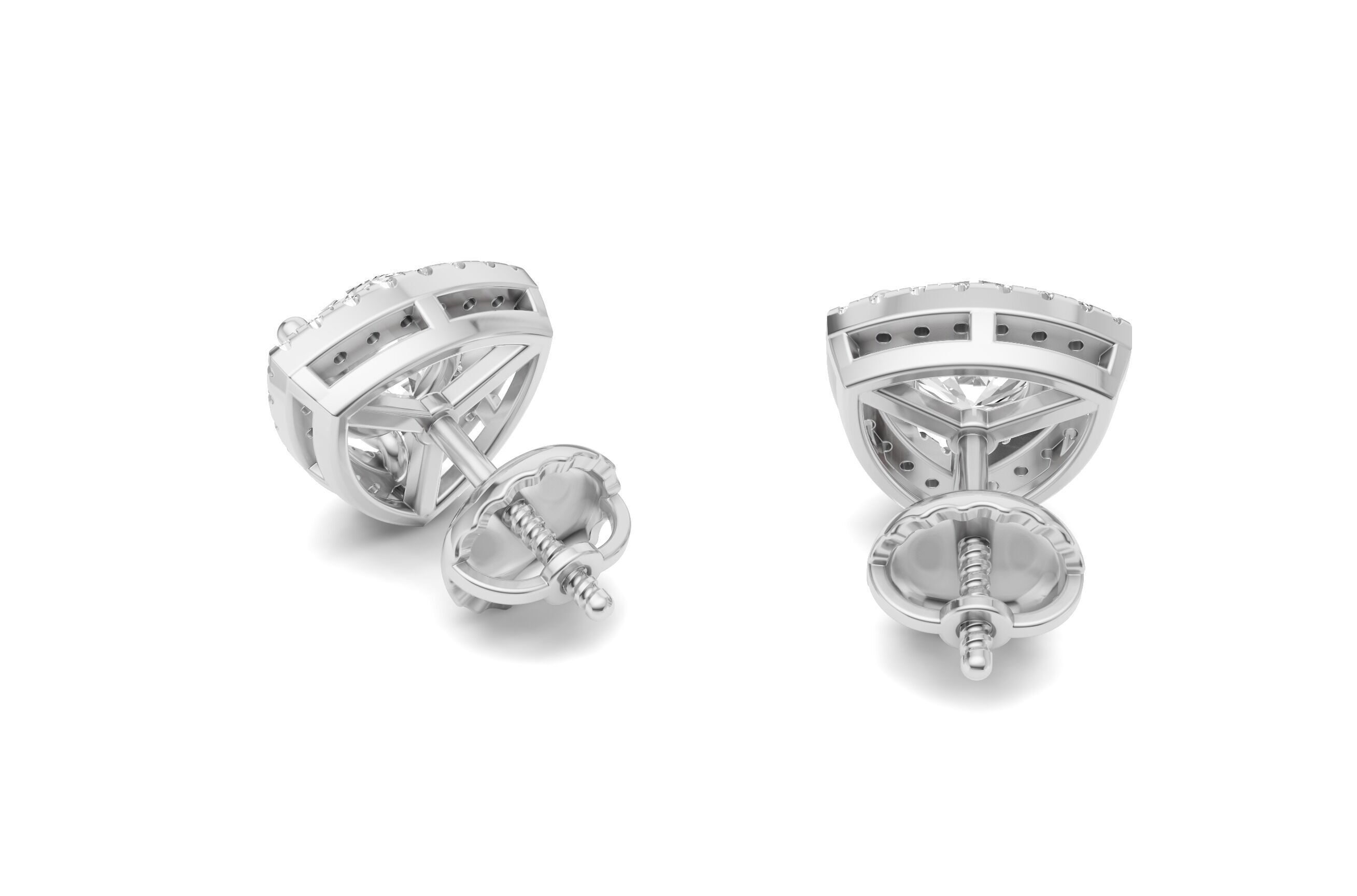 Women Diamond Stud with Pointer Diamond 3D print model_8