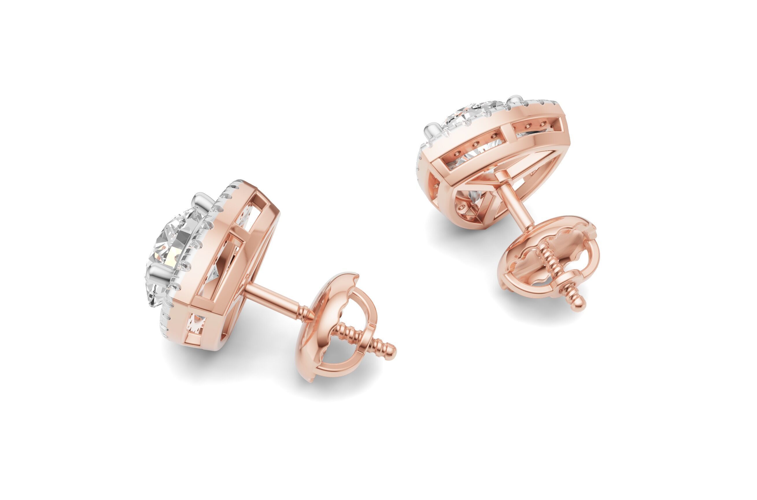 Women Diamond Stud with Pointer Diamond 3D print model_6