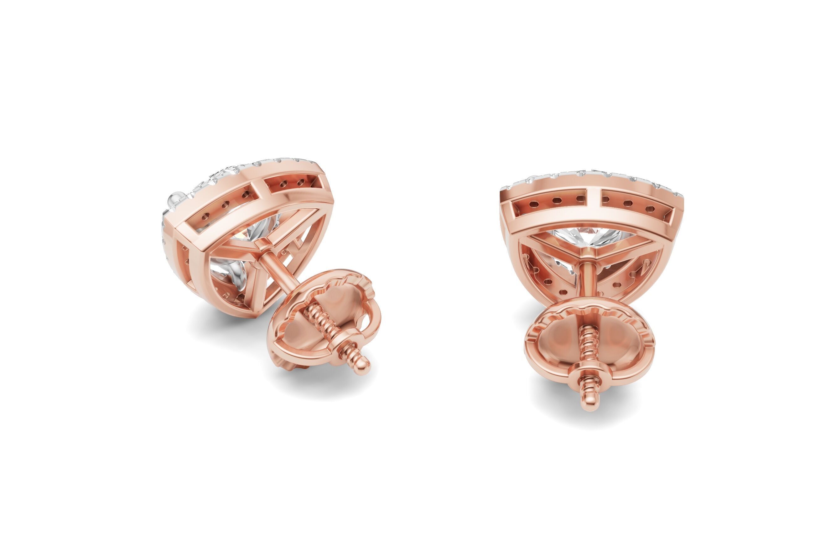 Women Diamond Stud with Pointer Diamond 3D print model_7