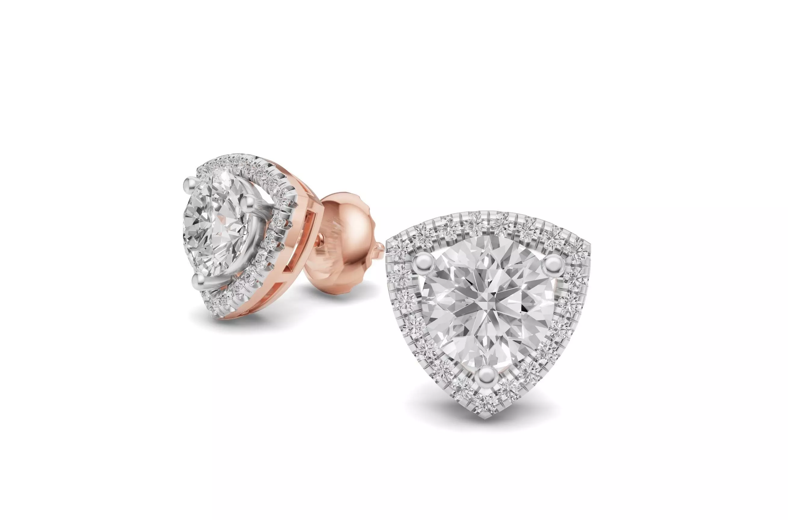 Women Diamond Stud with Pointer Diamond 3D print model_0