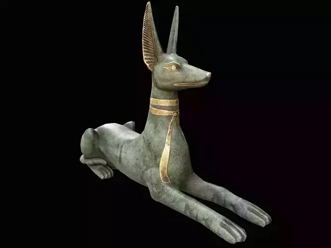 Egyptian Anubis Statue PBR