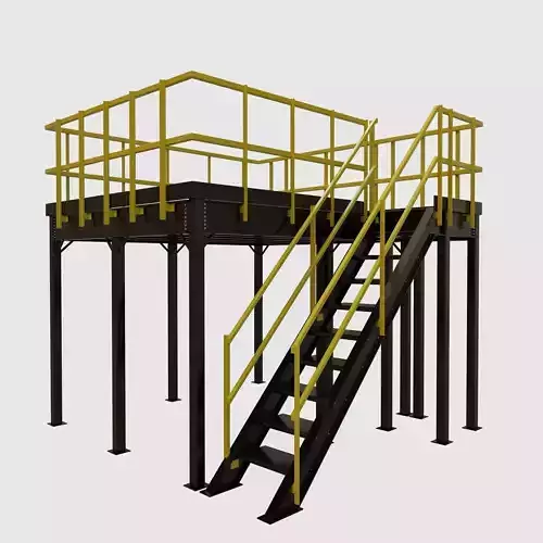 Elevated Industrial Platform Stairs