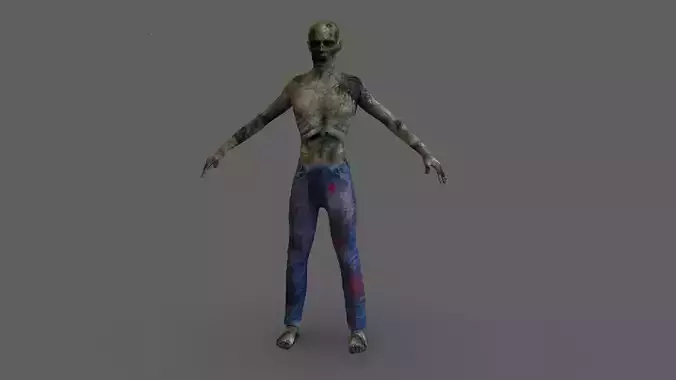 Zombie  Low-poly 3D model