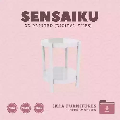 1 LISTERBY Side Table for Miniature Dollhouse - IKEA - 3D Print