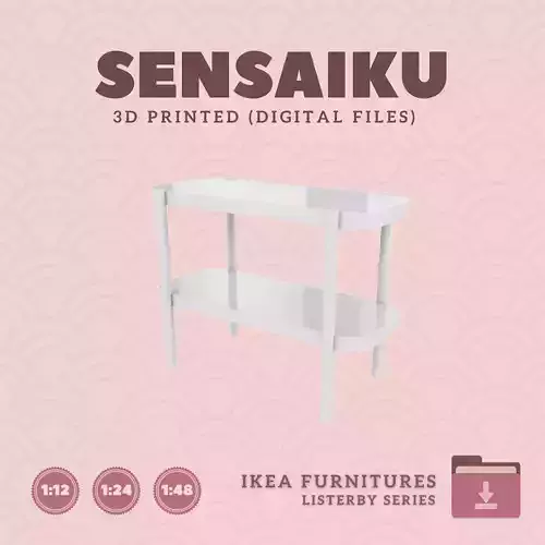 2 LISTERBY Console Table for Mini Dollhouse - IKEA - 3D Print