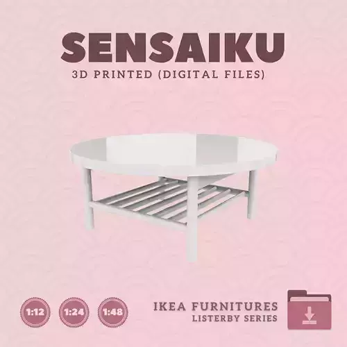 3 LISTERBY Round Coffee Table for Dollhouse - IKEA - 3D Print
