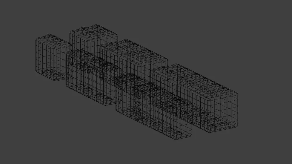 Concrete blocks Free low-poly 3D model