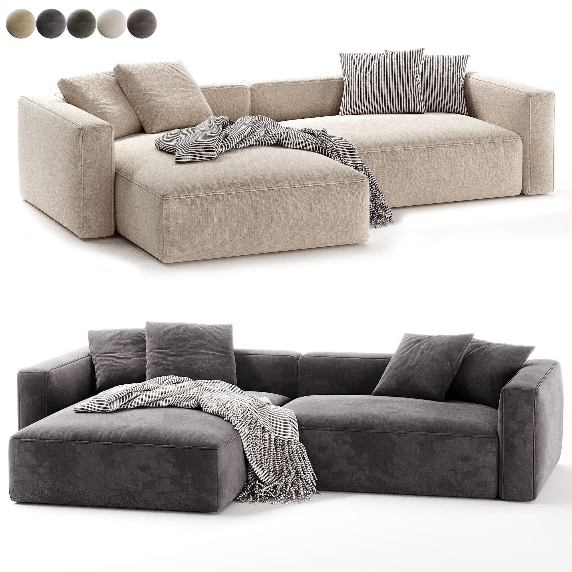 Bari Sofa By Costabella 3D model_1
