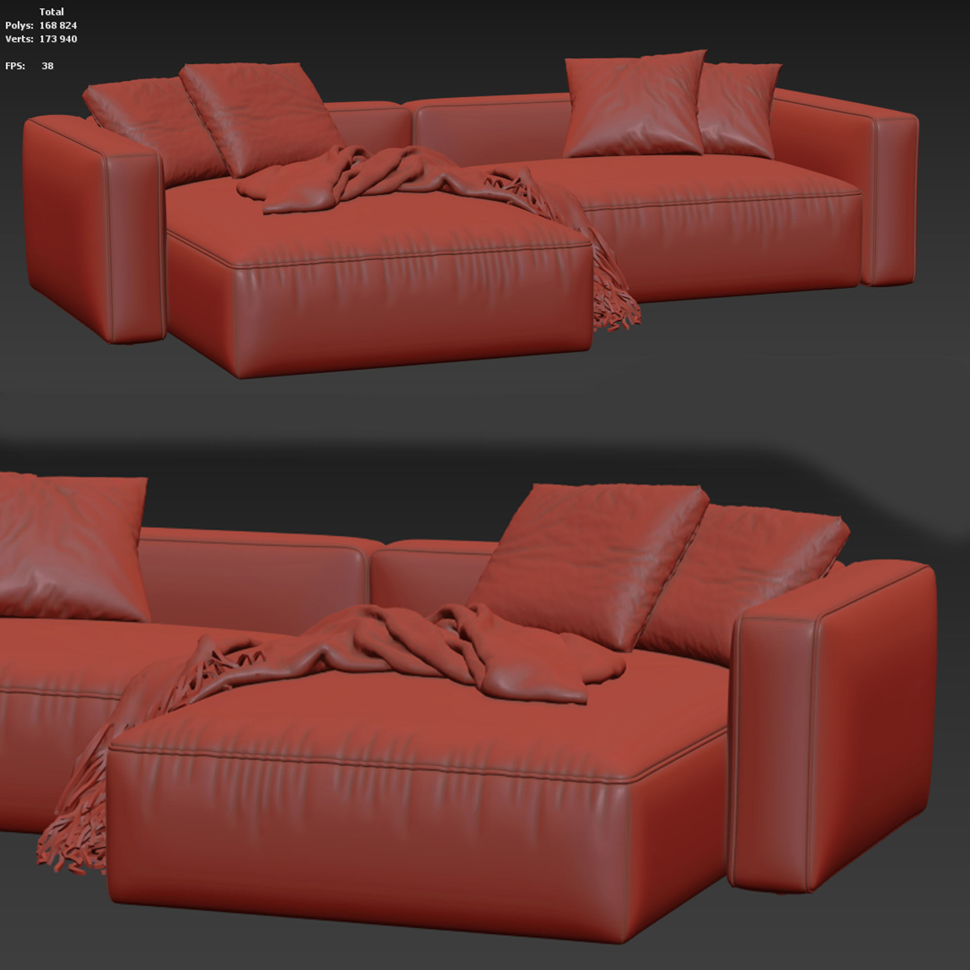 Bari Sofa By Costabella 3D model_7