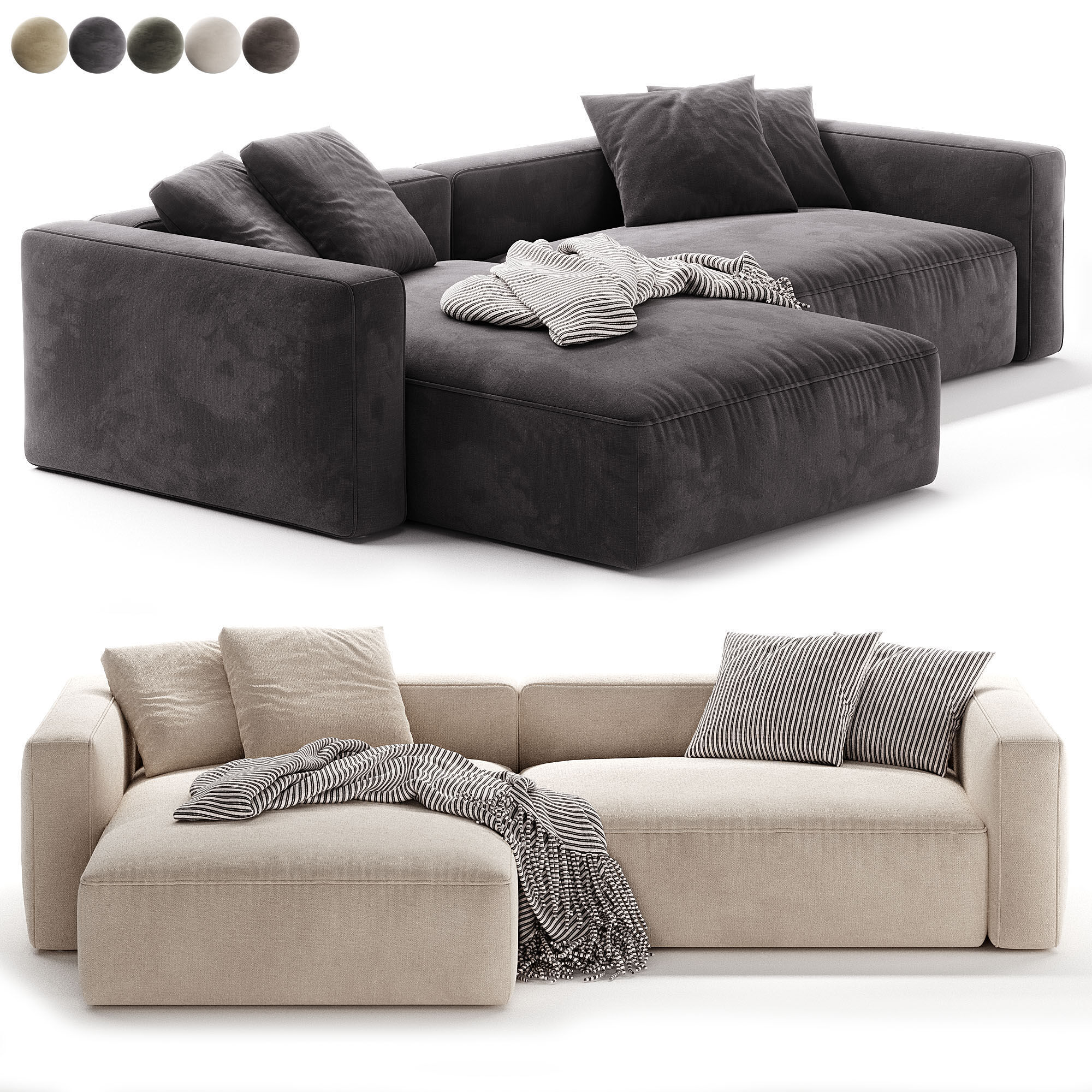 Bari Sofa By Costabella 3D model_4