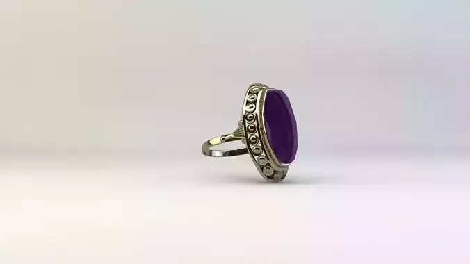 rings amethyst ring Free 3D model