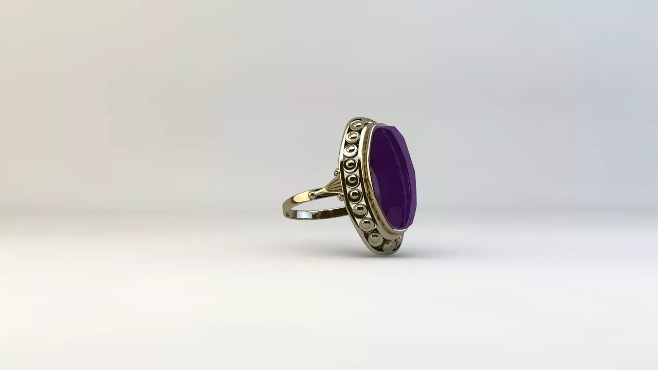 rings amethyst ring Free 3D model_0