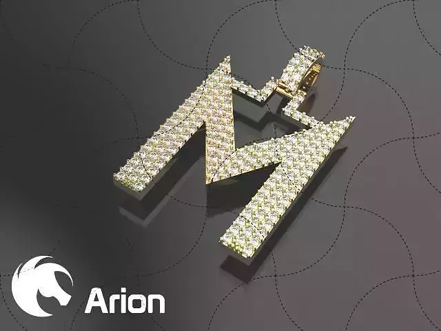 Custom Letter M pendant