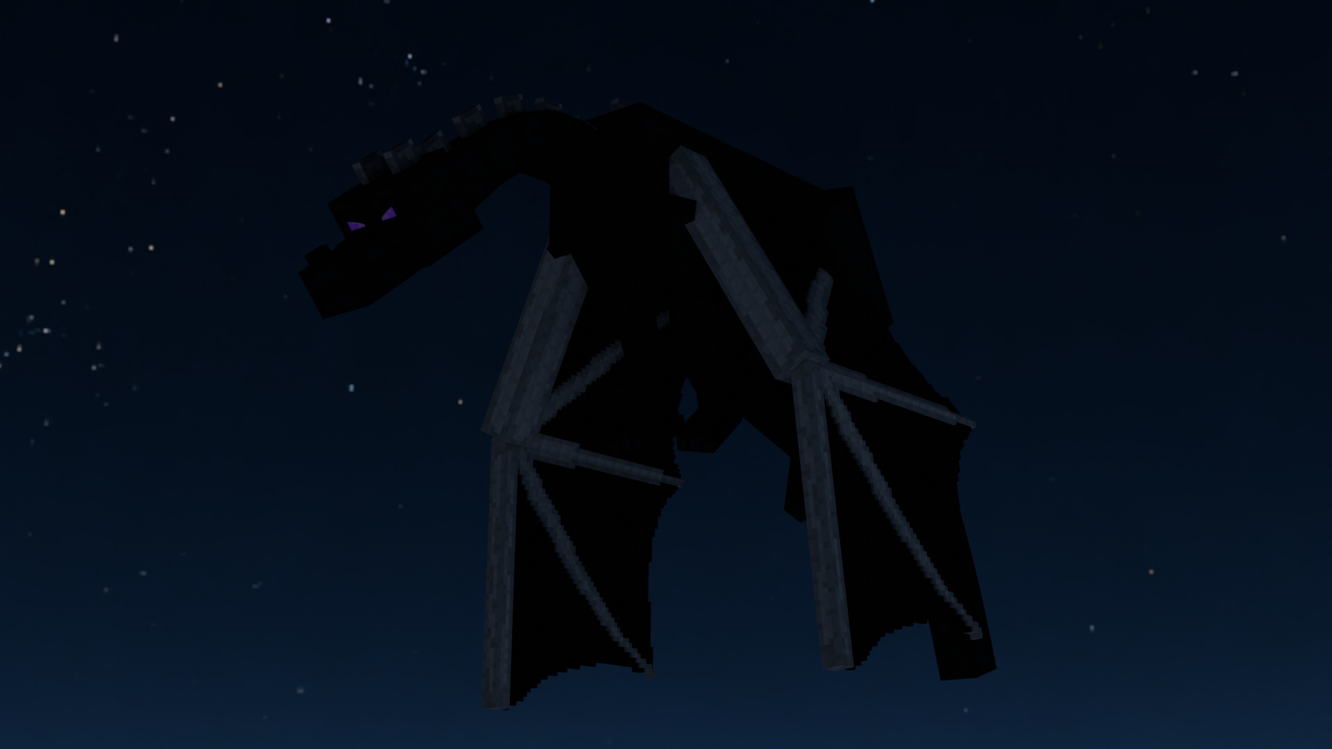 Ender Dragon Minecraft Style Low Poly Rigged Game Ready Low-poly 3D model_13