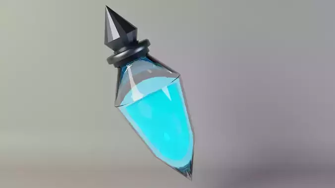 Magic Alchemy Potion Bottle Game Ready 3D Model