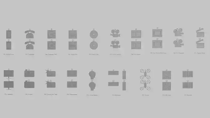 Technology Pendants Original Blend STL Collection 3D print model