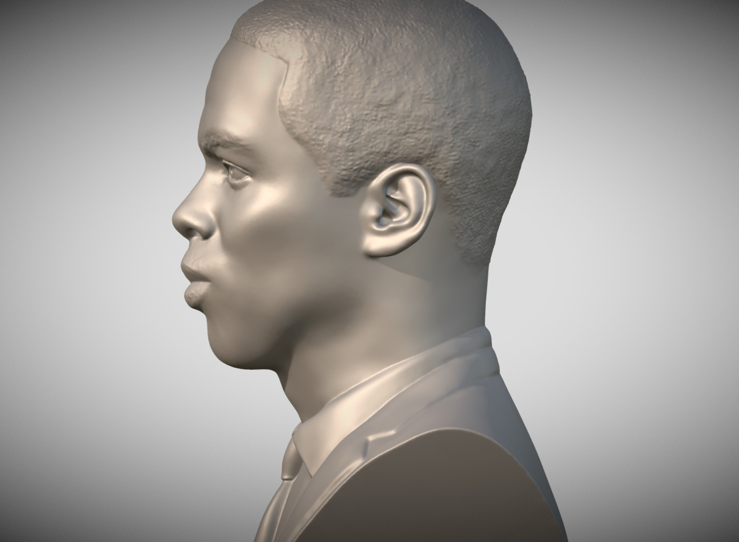 Chris Rock bust 3D print model_3