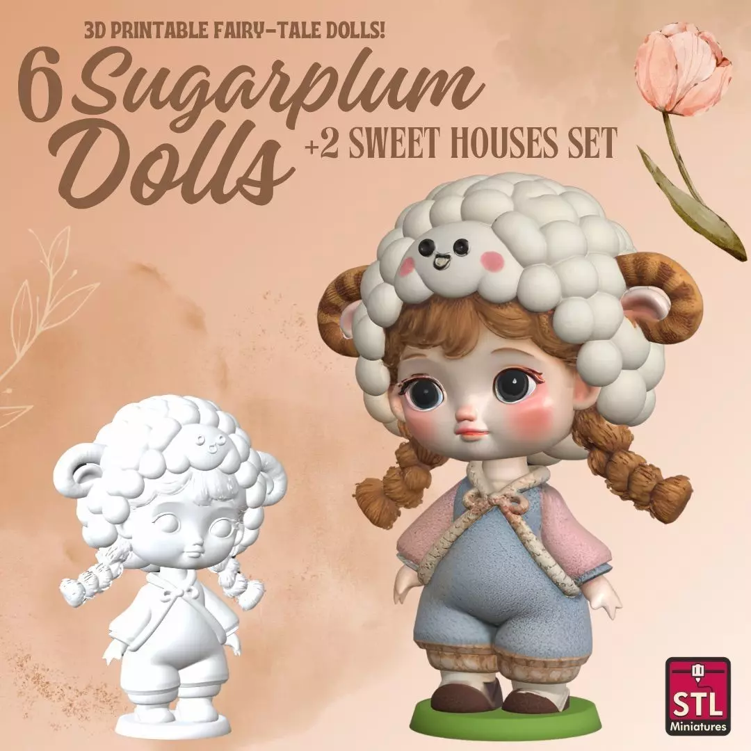 Sugarplum Dolls and Sweet house 3D print model