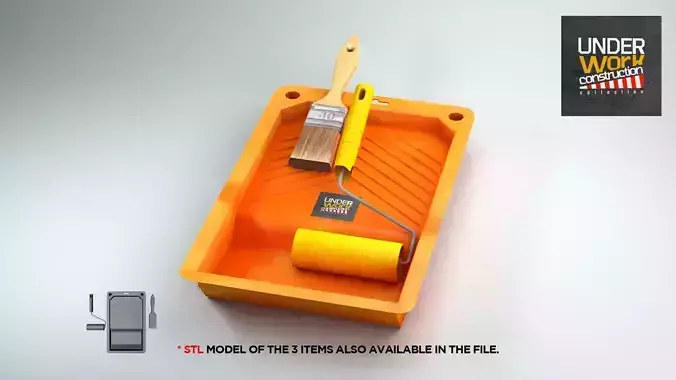 Construction - Plastic Painting Tray 3D model